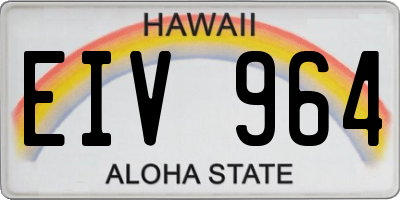 HI license plate EIV964