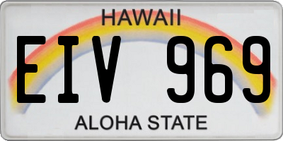HI license plate EIV969