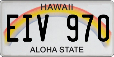 HI license plate EIV970