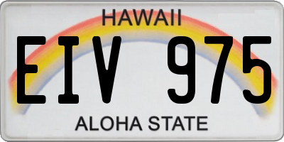 HI license plate EIV975
