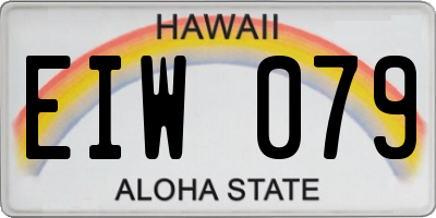 HI license plate EIW079