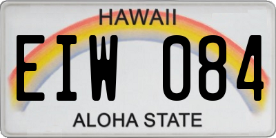 HI license plate EIW084