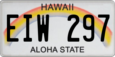 HI license plate EIW297