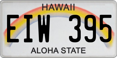HI license plate EIW395