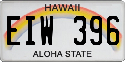 HI license plate EIW396