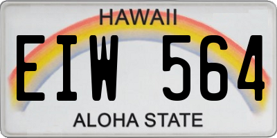 HI license plate EIW564
