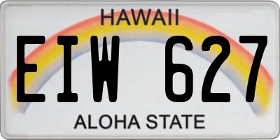 HI license plate EIW627