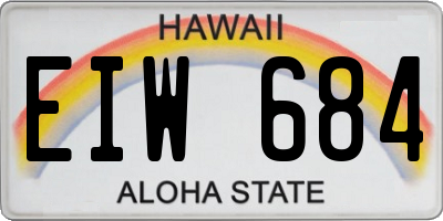 HI license plate EIW684