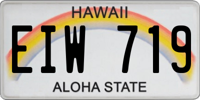 HI license plate EIW719