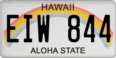 HI license plate EIW844