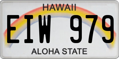 HI license plate EIW979