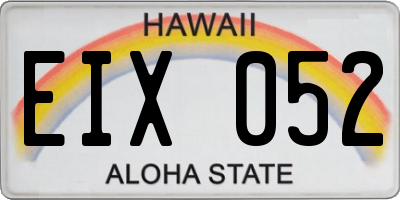HI license plate EIX052