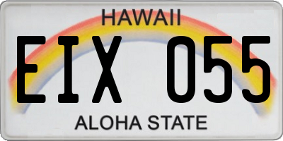 HI license plate EIX055
