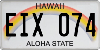 HI license plate EIX074