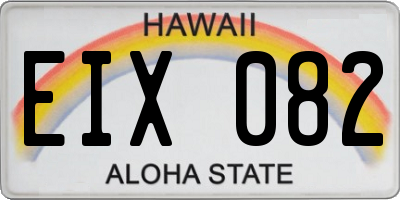 HI license plate EIX082