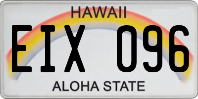 HI license plate EIX096