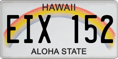 HI license plate EIX152