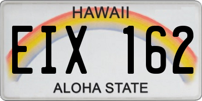 HI license plate EIX162