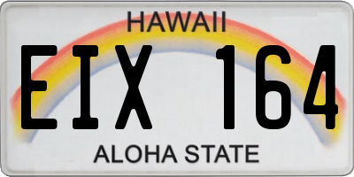 HI license plate EIX164