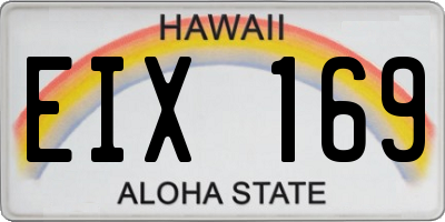 HI license plate EIX169