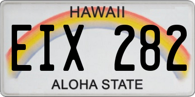 HI license plate EIX282