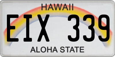 HI license plate EIX339