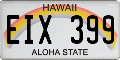 HI license plate EIX399