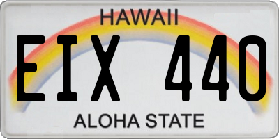 HI license plate EIX440