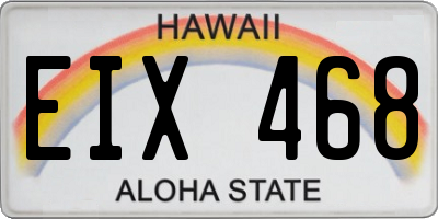 HI license plate EIX468