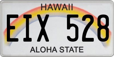 HI license plate EIX528