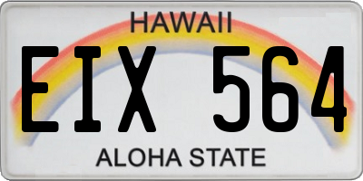HI license plate EIX564