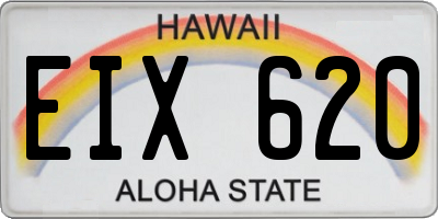 HI license plate EIX620