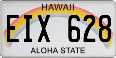 HI license plate EIX628