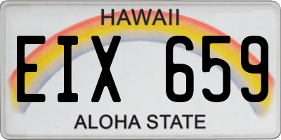 HI license plate EIX659
