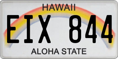 HI license plate EIX844