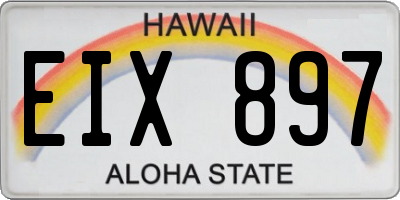 HI license plate EIX897