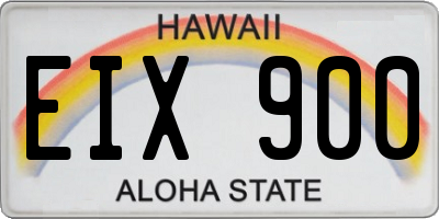 HI license plate EIX900