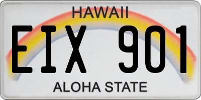 HI license plate EIX901