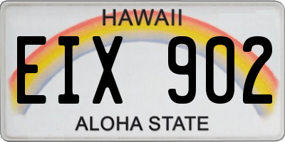 HI license plate EIX902