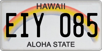 HI license plate EIY085