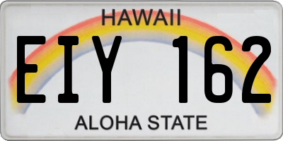 HI license plate EIY162