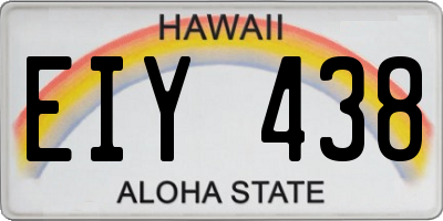 HI license plate EIY438