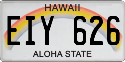 HI license plate EIY626