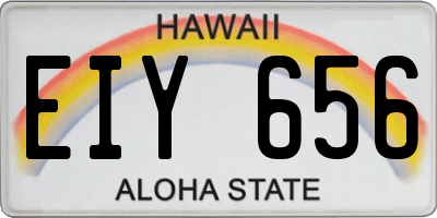 HI license plate EIY656
