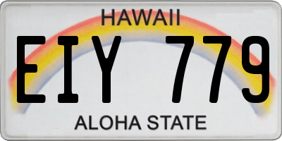 HI license plate EIY779