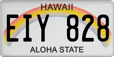 HI license plate EIY828