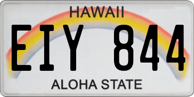 HI license plate EIY844
