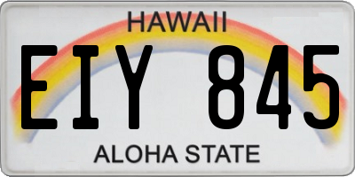 HI license plate EIY845