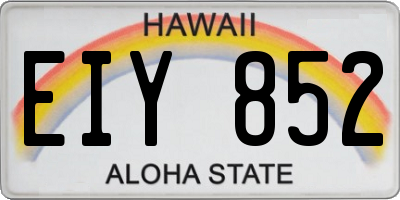 HI license plate EIY852