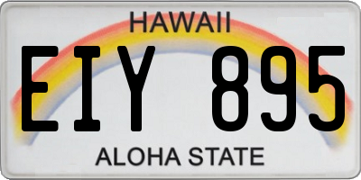 HI license plate EIY895